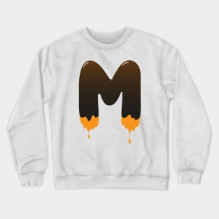 Chocolate Alphabet Letter M Crewneck Sweatshirt